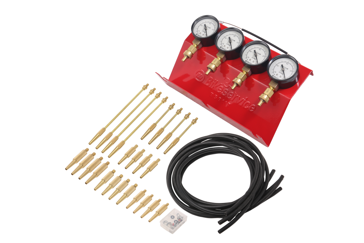 BIKE SERVICE CARBURETOR SYNCHRONIZER VACUUM GAUGE KIT BS8117