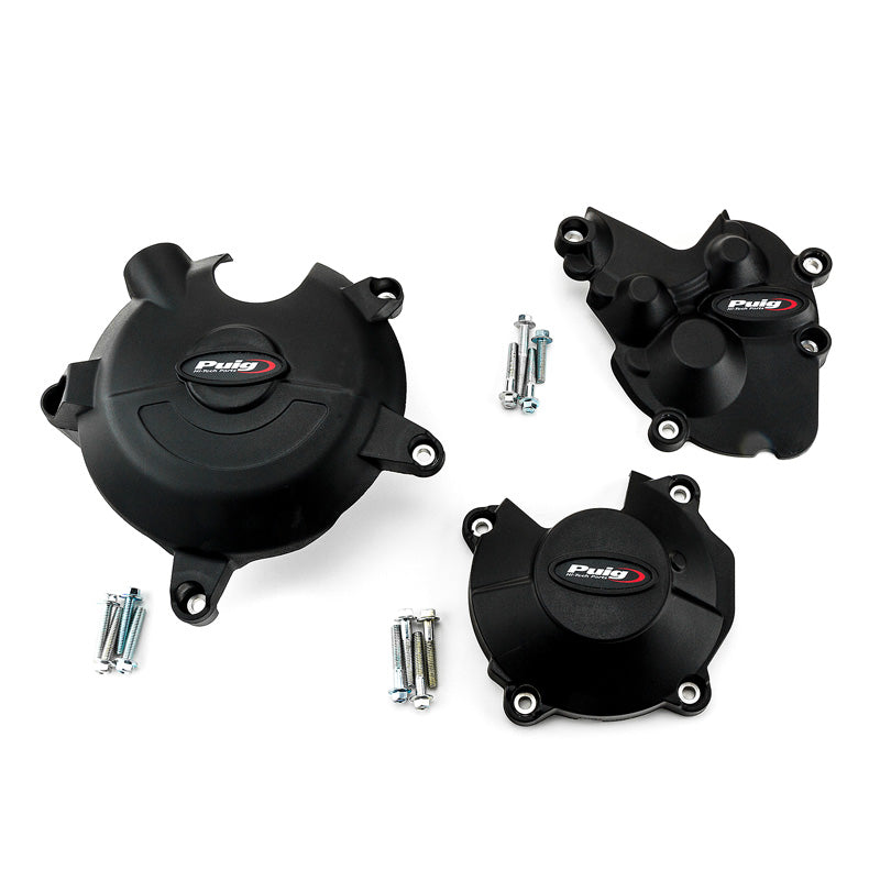 PUIG KIT 3 CAPS ENGINE COVER (KAWASAKI) ZX-6R 09-16 BL 20132N