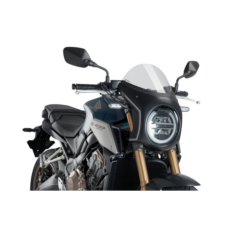 PUIG RETRO SEMI FAIRING HON CB1000R 18-19 MAT BLACK 3133W