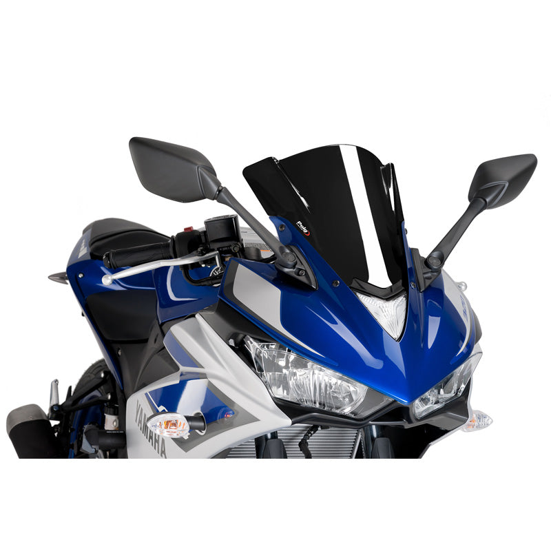 PUIG RACING WSCREEN YAM R3 (2015) BLACK 7649N