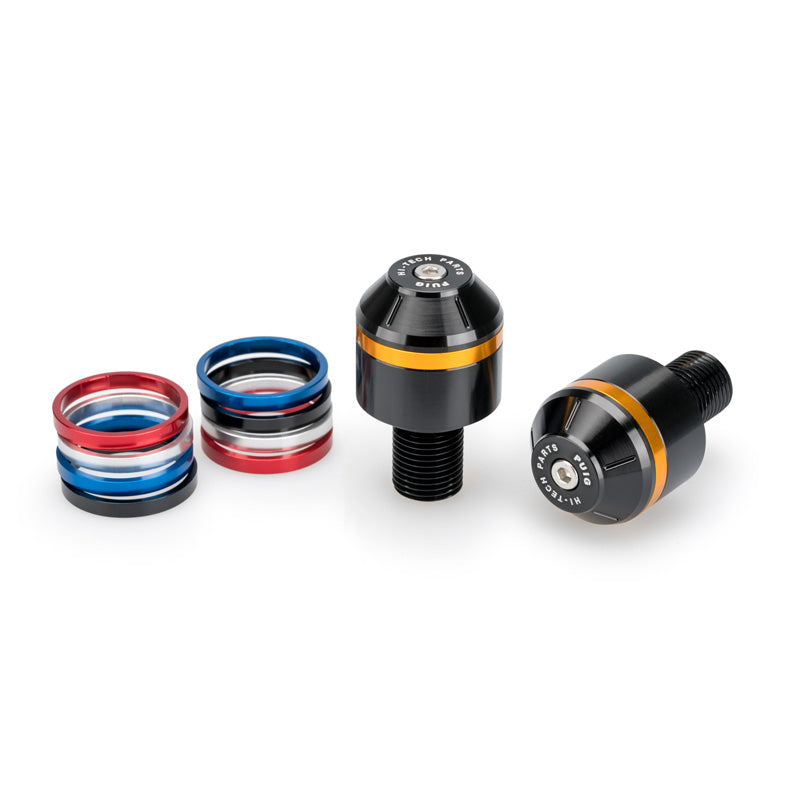 PUIG BAR END ALUMINUM SHORT W/RINGS FOR HANDLEBAR 8334N