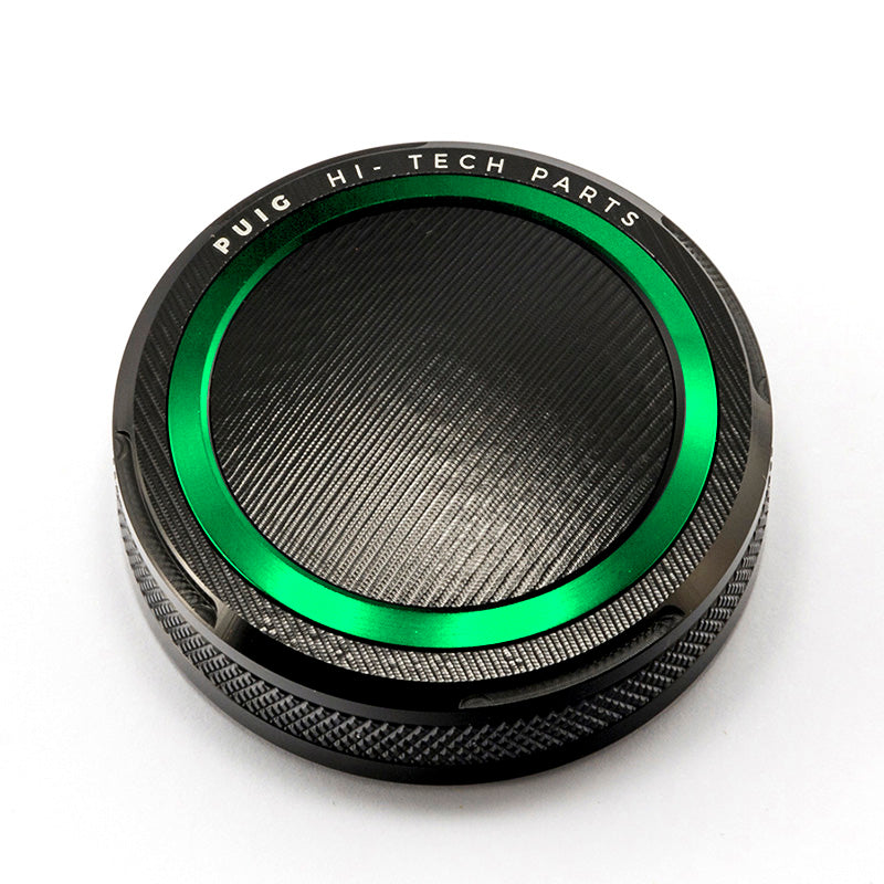 PUIG BRAKE/CLUTCH LIQUID TANK COVER GREEN 9264V