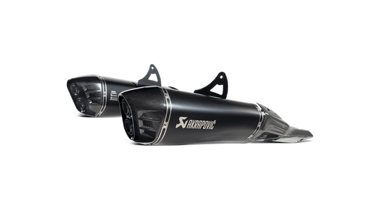 AKRAPOVIC HAYABUSA 21-22 TITANIUM BLK SLIP-ONS (2) S-S13SO4-HRAATBL