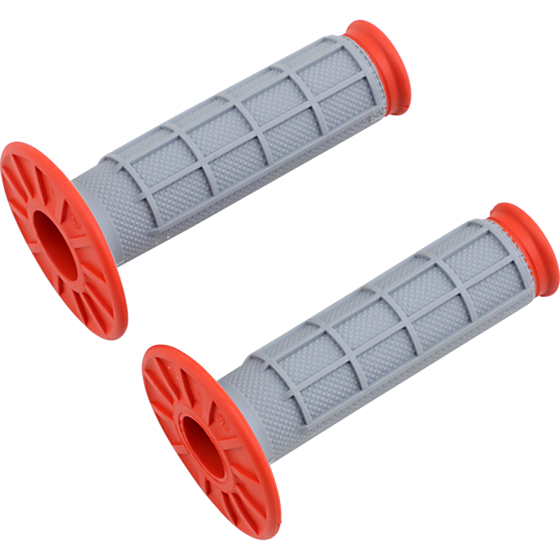 RENTHAL 2 COMPOUND 1/2 WAFFLE GRIPS LITE GREY/OR G155
