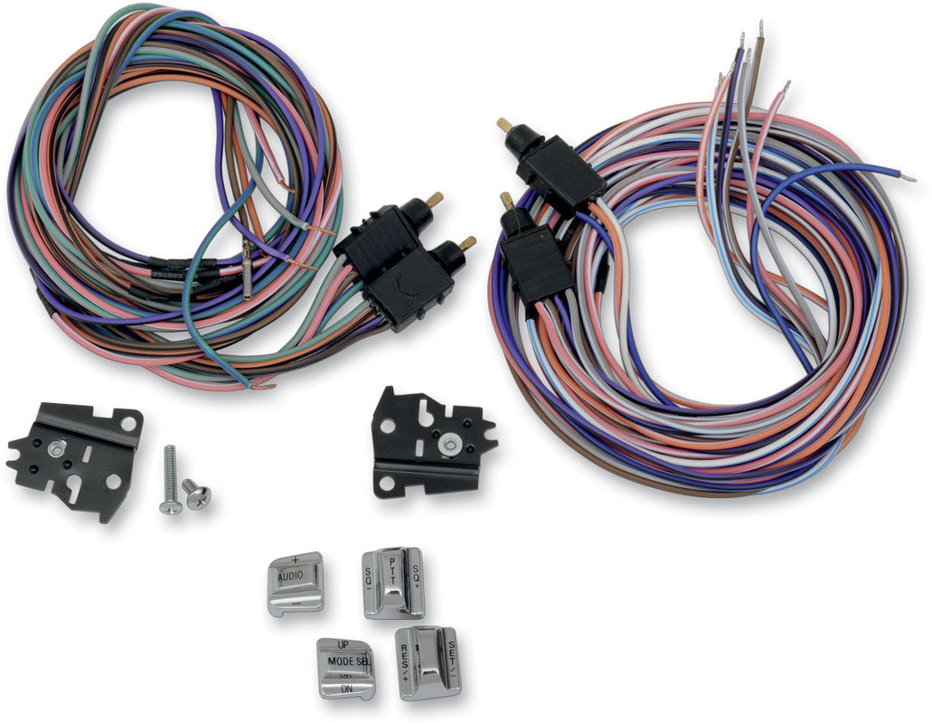 DRAG SPECIALTIES 96-13 RADIO/CRUISE SWITCH KIT CHROME 0616-0126