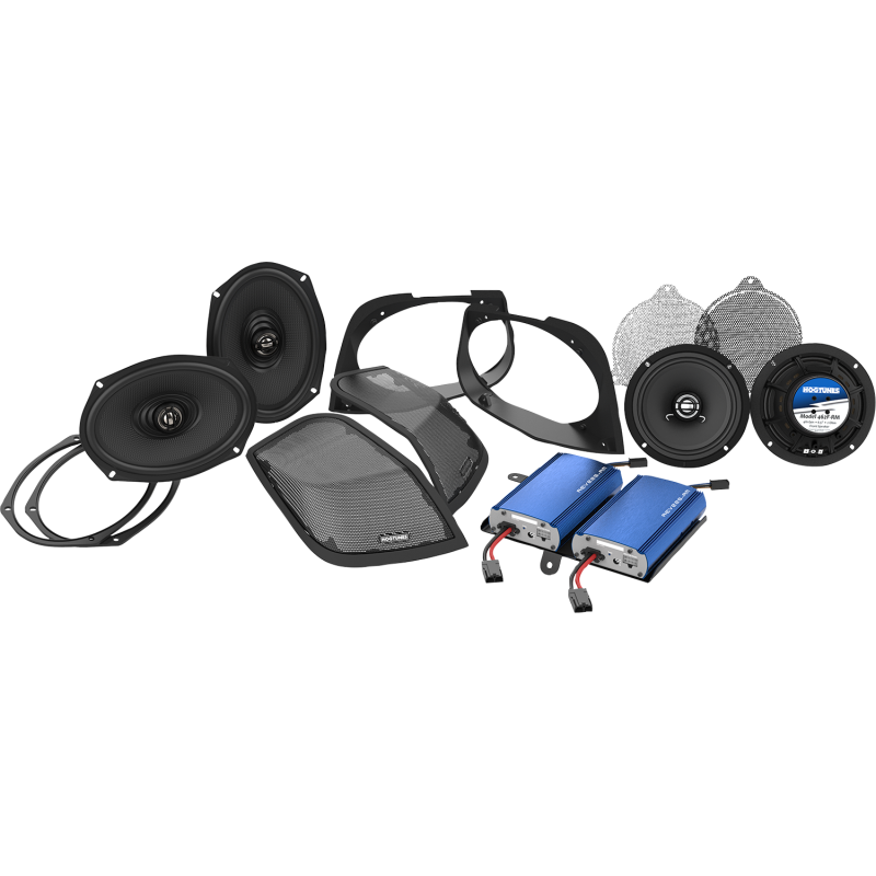 HOGTUNES FRONT/6X9" /450 WATT DUAL AMP/CUT IN COMPLETE KIT FOR 14-23 RETRO 450.4 KIT