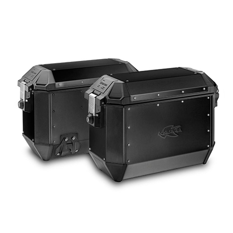 KAPPA SET OF 2 CASES KMS36B K-MISSION IN BLACK ALUMINIUM KMS36BPACK2