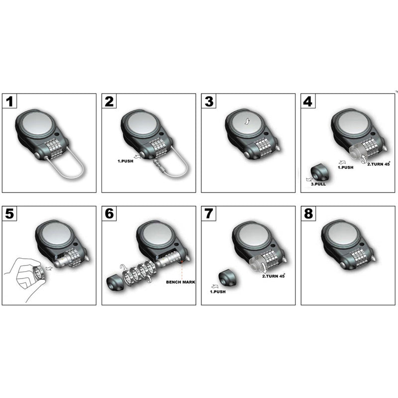 KAPPA KS220 LOCK WITH RETRACTABLE WIRE KS220