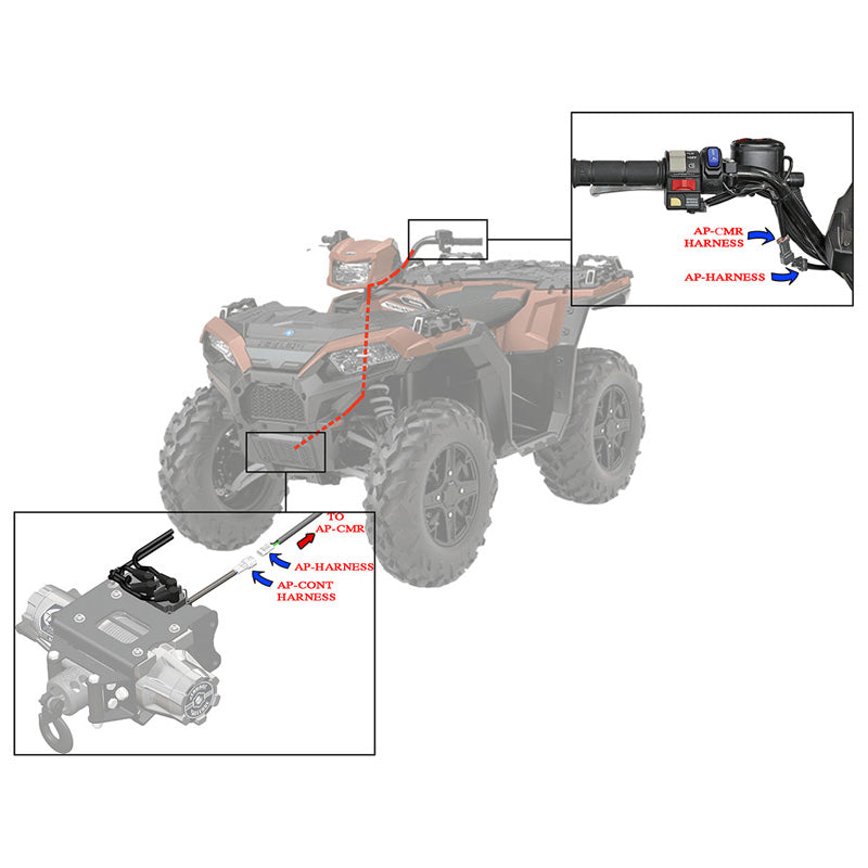 KFI POLARIS QUICK CONNECT WIRE HARNESS FOR 179-APMR P4015094