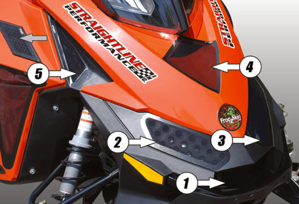 FROGZSKIN NOSE VENT KIT (5PC) BRP FROGZSKIN F0105