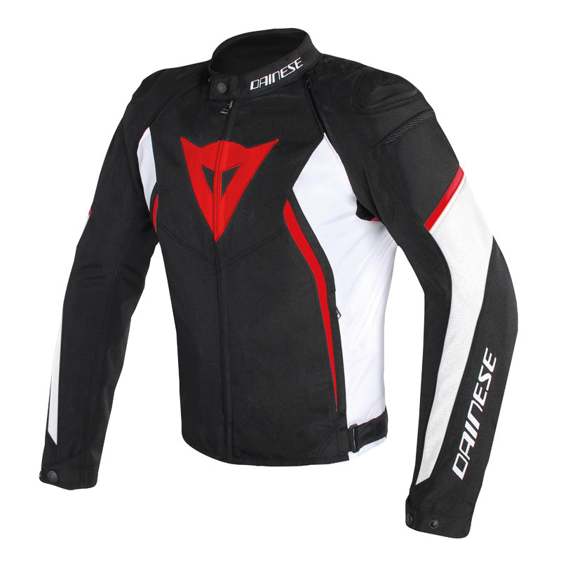 DAINESE AVRO D2 TEX JACKET BLACK/WHITE/RED 1735190-858-46