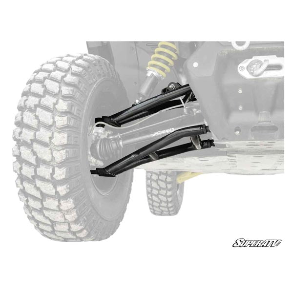 SUPERATV ATLAS PRO 2" FORWARD OFFSET A-ARMS W/ KELLER PERF. BALL JOINTS CAN-AM AA-CA-DEFXMR-001BK02