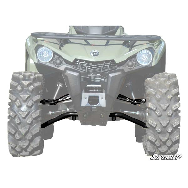SUPERATV HIGH-CLEARANCE 1.5" FORWARD OFFSET A-ARMS W/ KELLER PER. JOINTS CAN-AM AA-CA-GEN2-1.5HCBK02