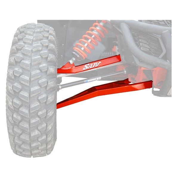 SUPERATV SIDEWINDER A-ARMS - RED W/ HEAVY-DUTY BALL JOINTS CAN-AM AA-CA-X3XRS1.5SSBH14