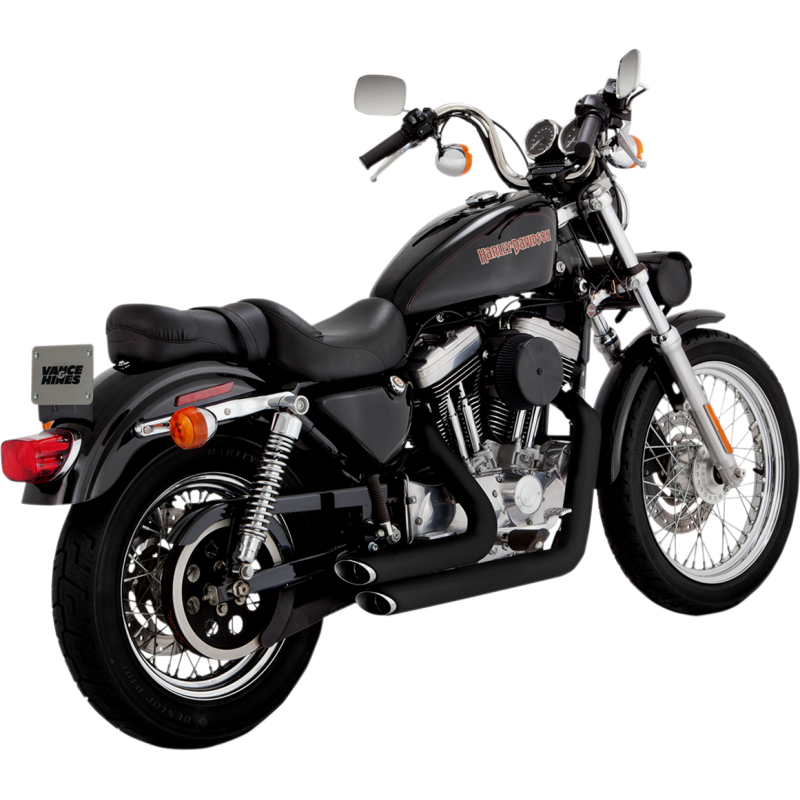 VANCE & HINES 99-03 XL SHORT SHOTS STAG BLACK 47223