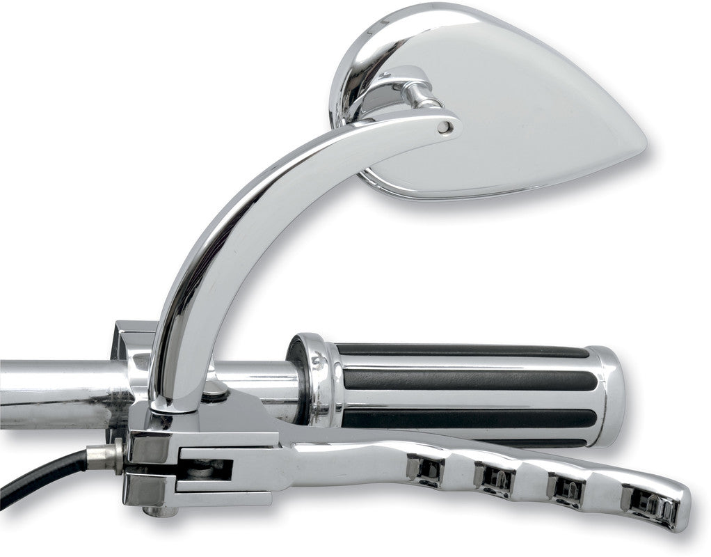 DRAG SPECIALTIES TEARDROP MIRROR CHR LONG STEM (EA) 0640-0387