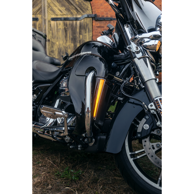 CIRO LLC LOWER FAIRING LIGHTS - CHROME 45800