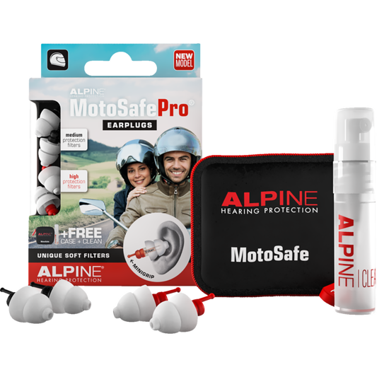 ALPINE HEARING PROTECTION EARPLUGS MOTOSAFE PRO MINIGRIP 111.23.112