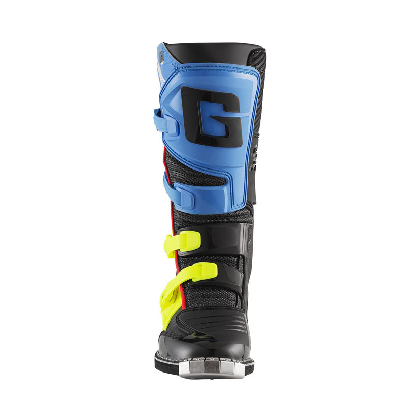 GAERNE GX-J JUNIOR MX BOOTS - BLACK/BLUE/YELLOW FLUO (37 2169-013-37
