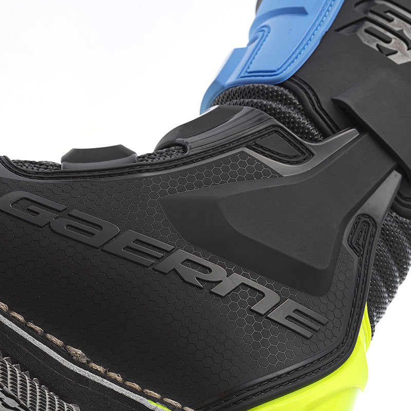 GAERNE GX-J JUNIOR MX BOOTS - BLACK/BLUE/YELLOW FLUO (37 2169-013-37