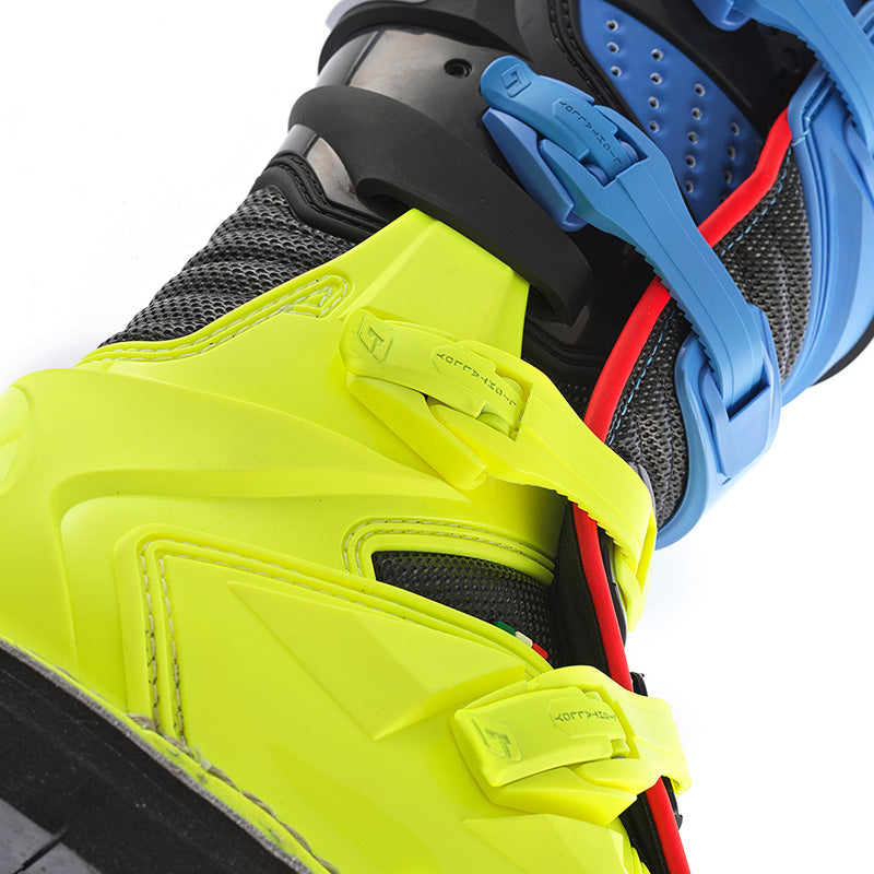 GAERNE GX-J JUNIOR MX BOOTS - BLACK/BLUE/YELLOW FLUO (37 2169-013-37