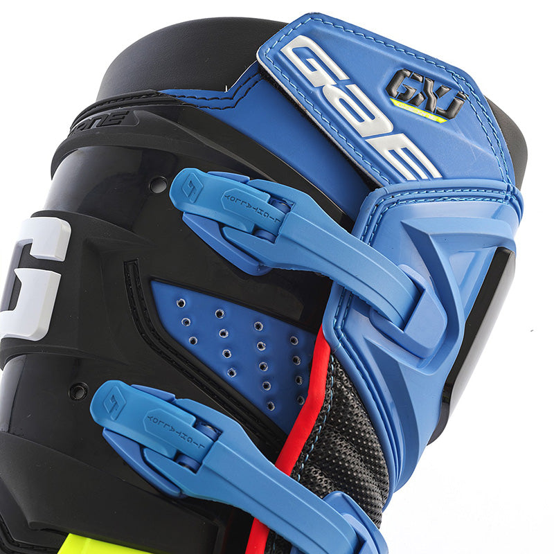 GAERNE GX-J JUNIOR MX BOOTS - BLACK/BLUE/YELLOW FLUO (37 2169-013-37