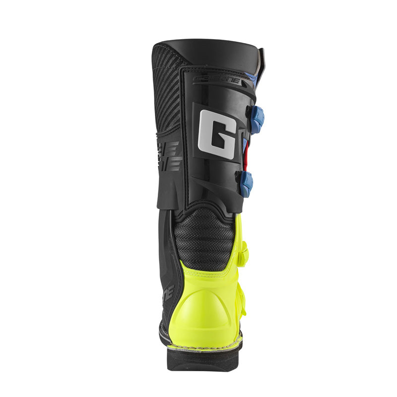GAERNE GX-J JUNIOR MX BOOTS - BLACK/BLUE/YELLOW FLUO (37 2169-013-37