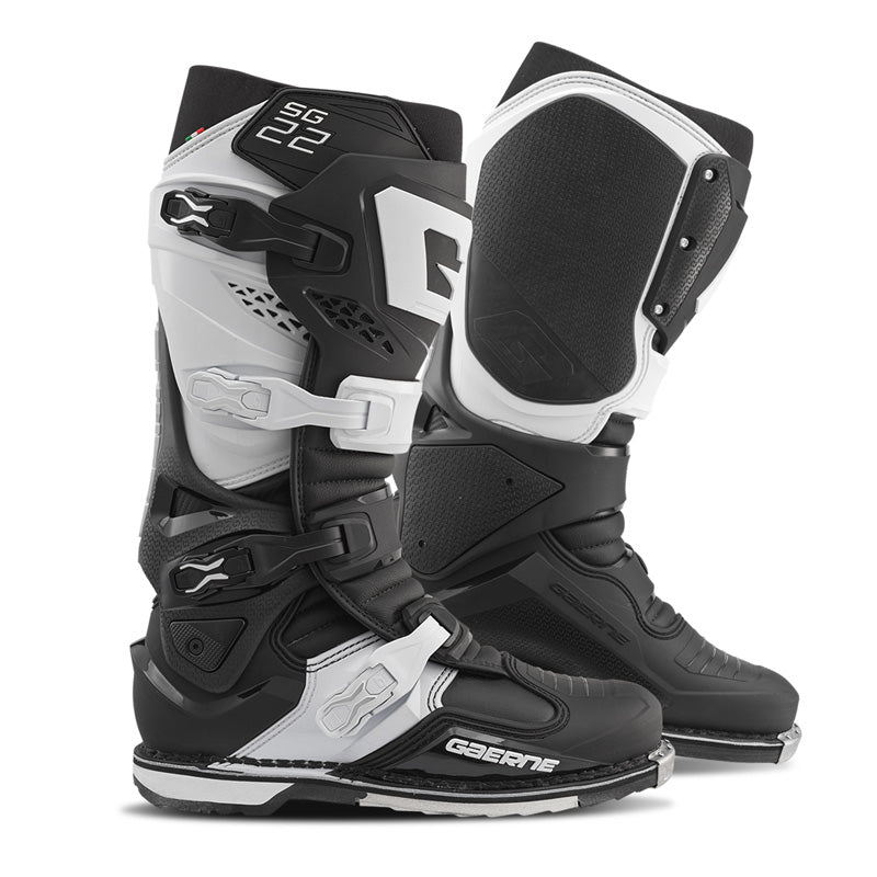 GAERNE SG-22 MX BOOTS - BLACK/WHITE (44) 2262-020-44