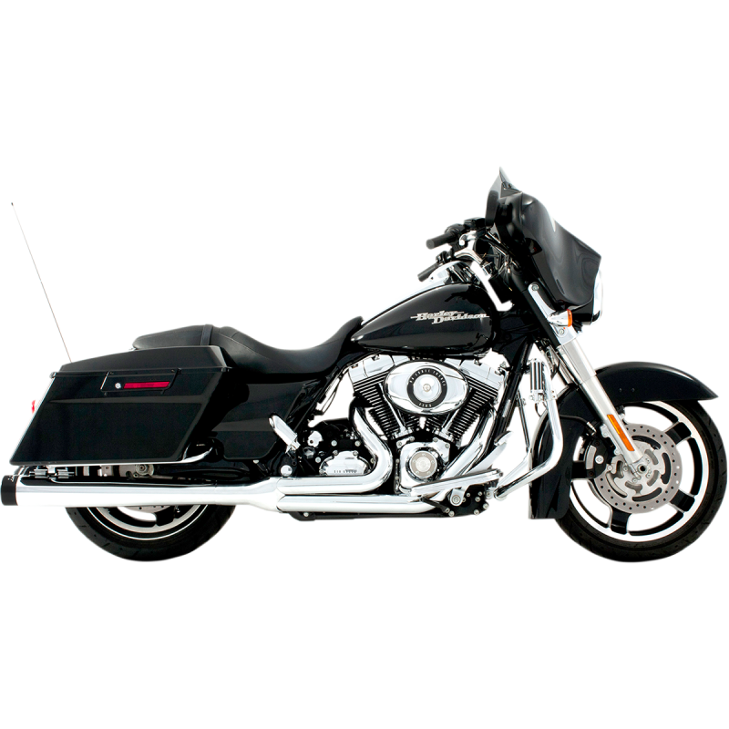 RINEHART RACING 95-08 FLH 2:1 SYSTEM CHRM W/BLK END CAP 200-0104