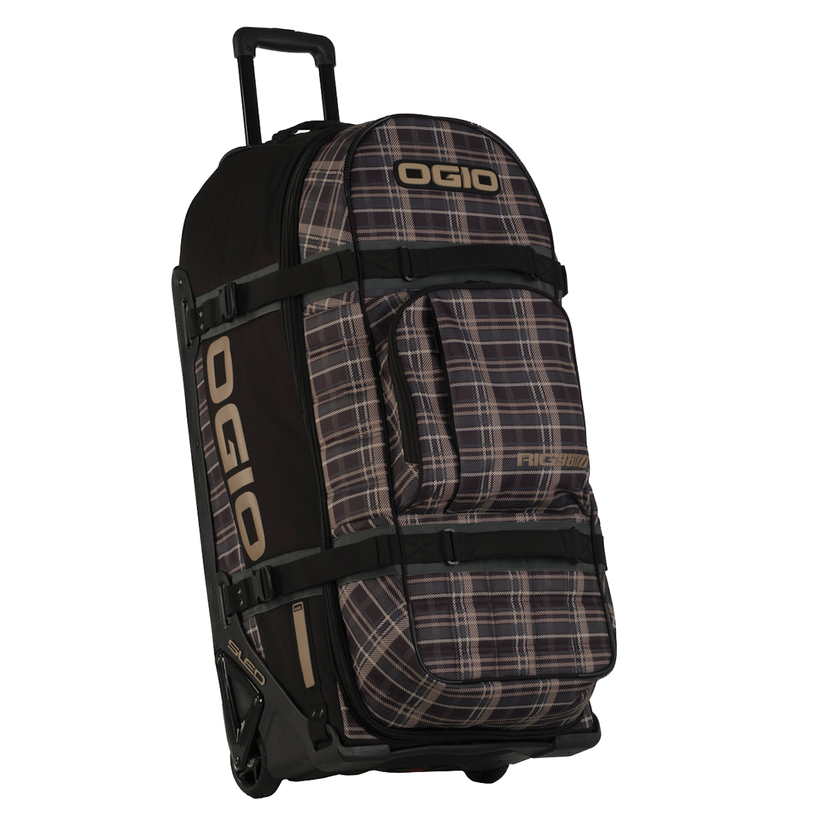 OGIO RIG 9800 WHEELED BAG PLAIDELY TAN/BLK 801000.15