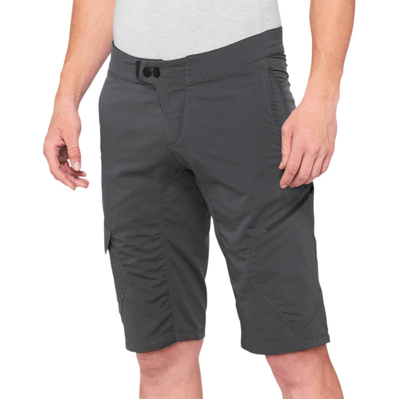100% RIDECAMP SHORTS CHARCOAL 32 40029-00009