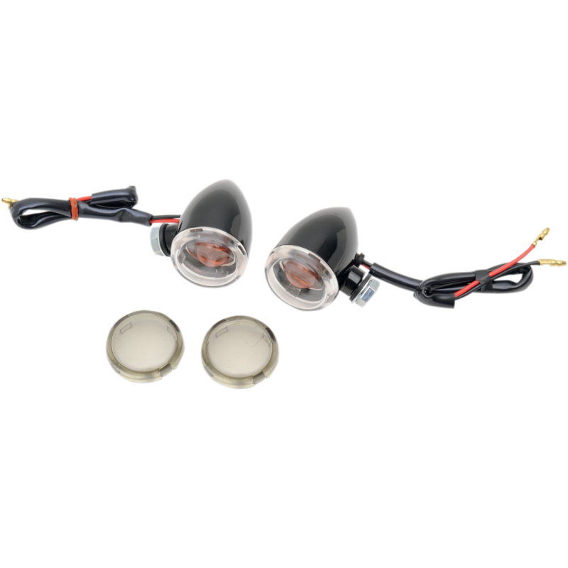 DRAG SPECIALTIES GL/BLK DUECE LIGHTS CLR/SMK  BOLT MNT PR 2040-1042