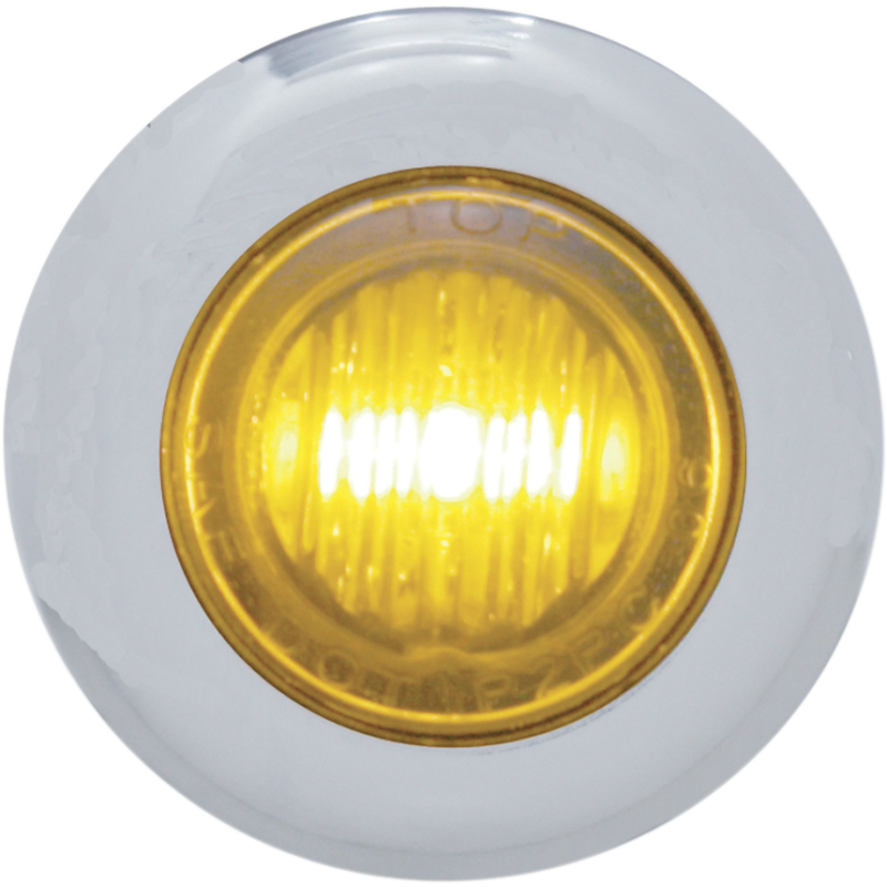 PRO-ONE PERF.MFG. 3 AMBER LED 1-1/8" MINI MARKER S/S 402160