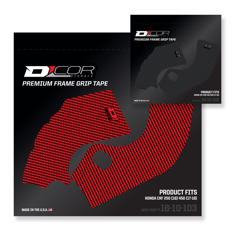 D'COR VISUALS FRAME GRIP TAPE RED HON CRF250 18/450 17-18 16-10-103