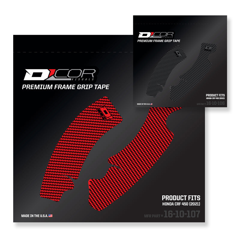 D'COR VISUALS FRAME GRIP TAPE RED HON CRF450 2021 16-10-107