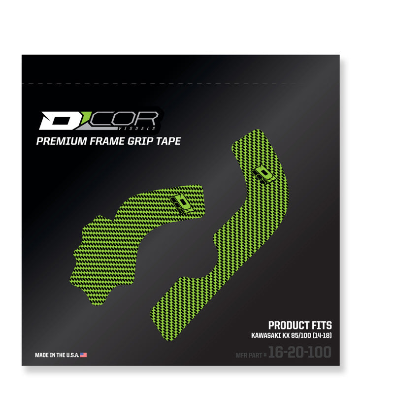 D'COR VISUALS FRAME GRIP TAPE GRN KAWA KX85/100 14-18 16-20-100