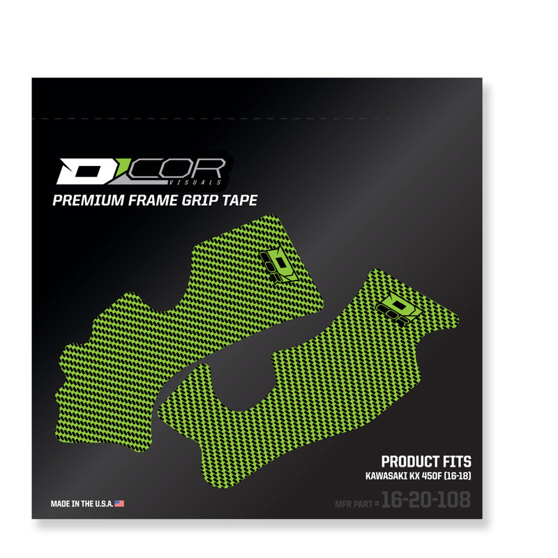 D'COR VISUALS FRAME GRIP TAPE GRN/BLK KAW KX450F 16-18 16-20-108