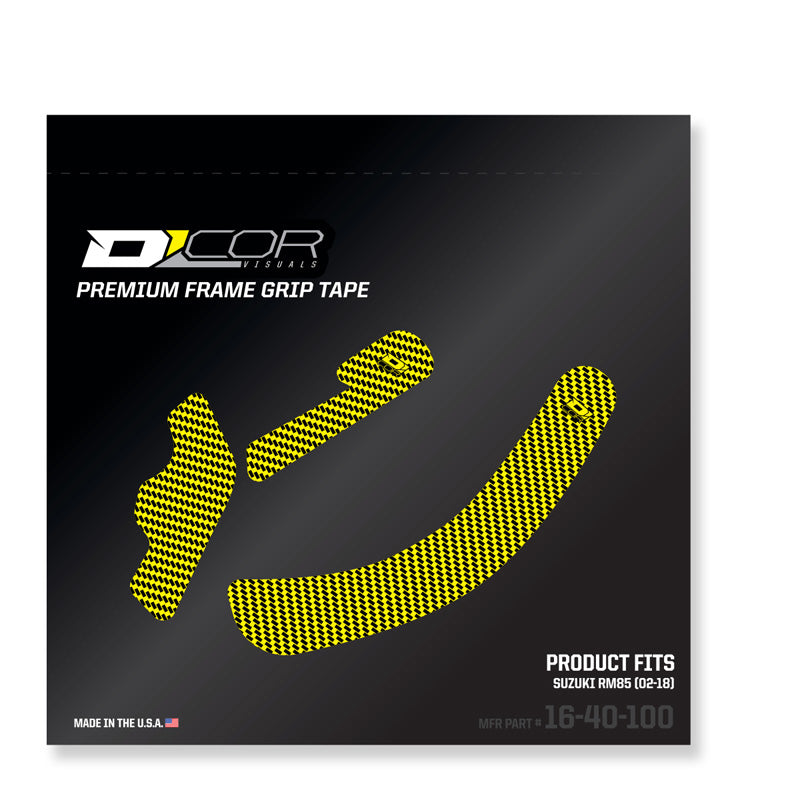 D'COR VISUALS FRAME GRIP TAPE YELLOW SUZ RM 85/100 02-18 16-40-100