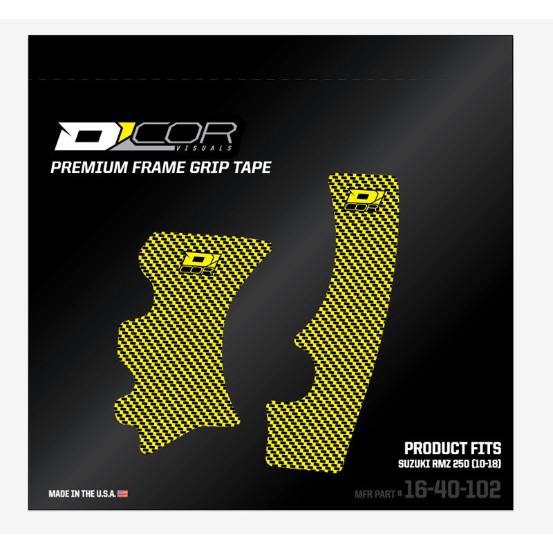 D'COR VISUALS FRAME GRIP TAPE YELLOW SUZ RMZ 250 10-18 16-40-102