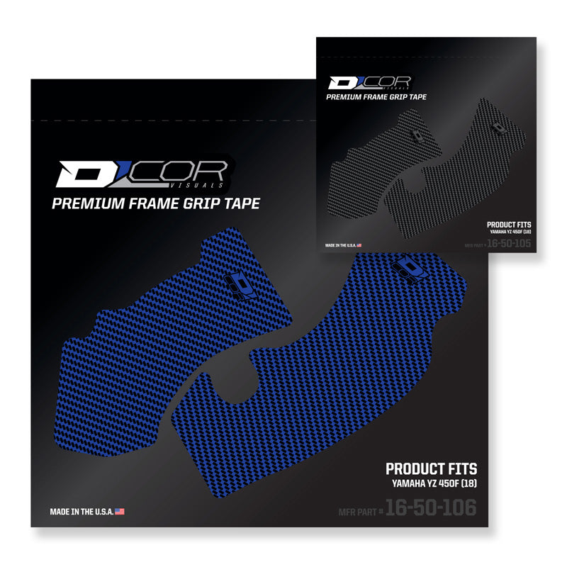 D'COR VISUALS FRAME GRIP TAPE BLUE YAM YZ450F 2018 16-50-106