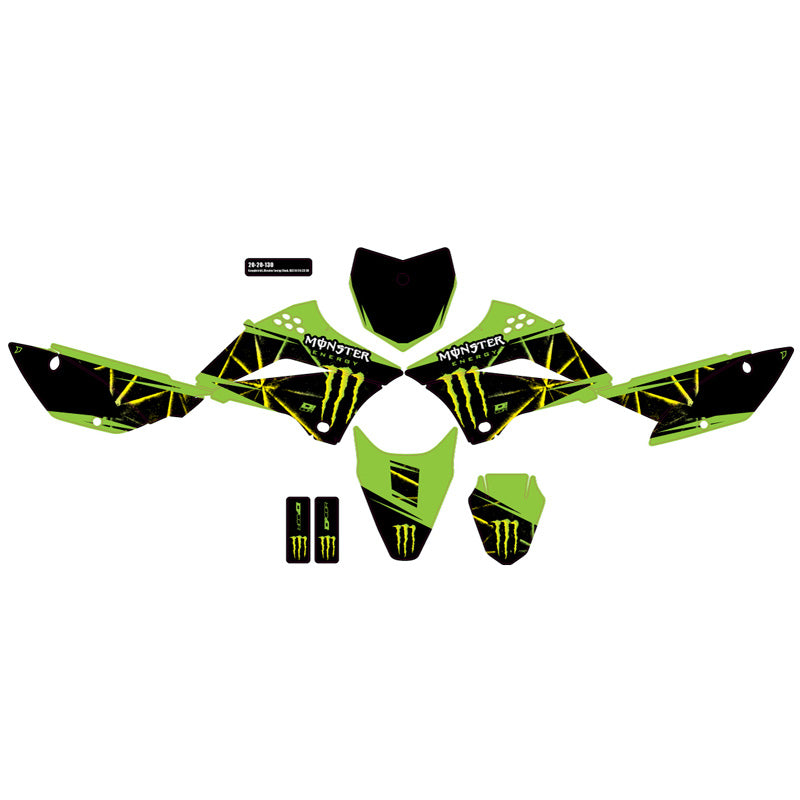 D'COR VISUALS COMP. KIT MONSTER ENERGY SLASH KLX110 20-20-130