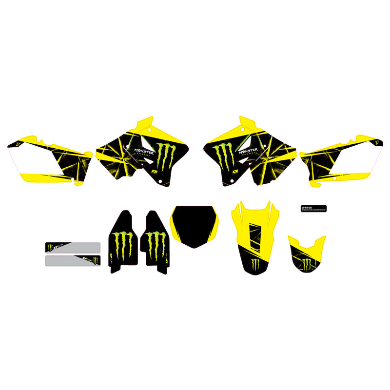 D'COR VISUALS COMP. KIT MONSTER ENERGY SLASH RM125-250 20-40-130