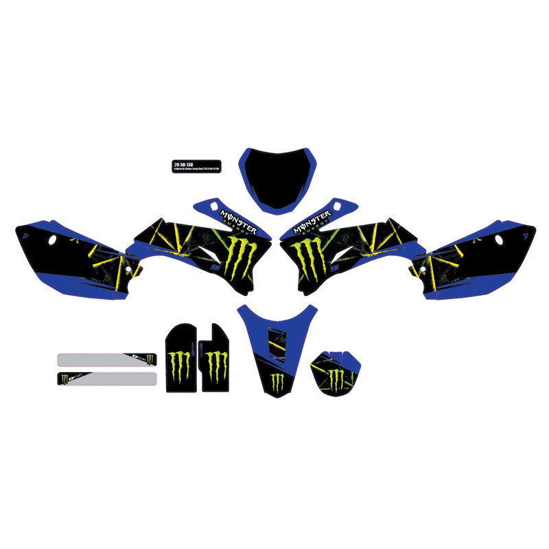 D'COR VISUALS COMP. KIT MONSTER ENERGY SLASH TTR110 20-50-130