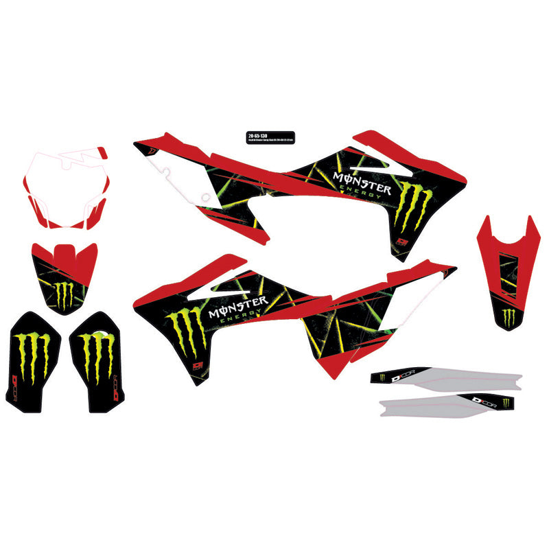 D'COR VISUALS COMP. KIT MONSTER ENERGY SLASH MC125-450 20-65-130