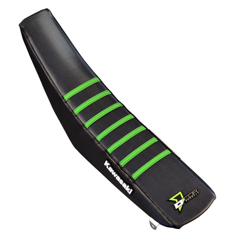 D'COR VISUALS SEAT COVER BLK W/GRN KAW KX 85/100/112 (14-25) 30-20-105