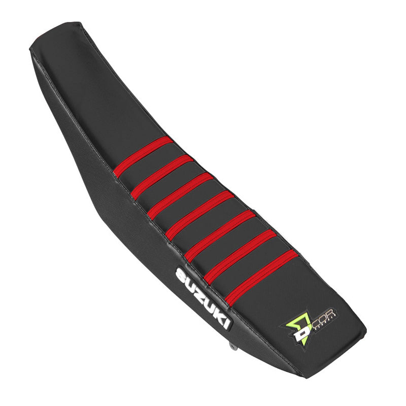 D'COR VISUALS SEAT COVER BLK/RED SUZRMZ250(04-18)450(05-17) 30-40-453