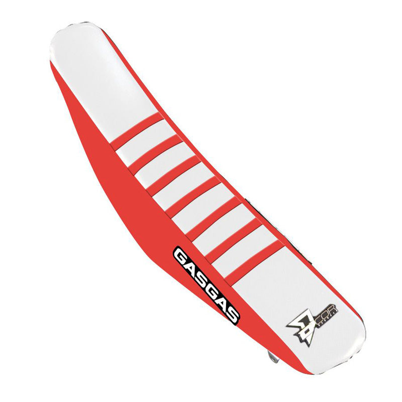 D'COR VISUALS SEAT COVER RED/WHT W/ RED GASGAS MC 125-450(21-23) 30-65-003