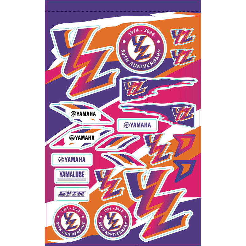 D'COR VISUALS DECAL SHEET 12MM TEAM YAMAHA RETRO 40-50-103
