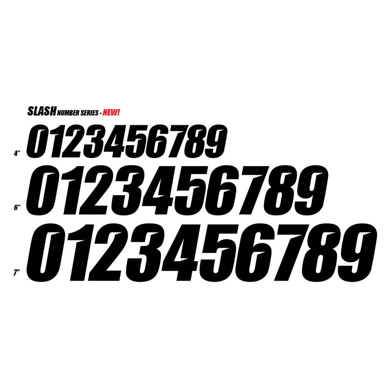 D'COR VISUALS SLASH NUMBER PACK 4'' NUMBER 1 WHITE 45-28-1