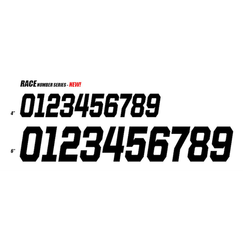 D'COR VISUALS RACE NUMBER PACK 4'' NUMBER 1 WHITE 45-34-1
